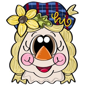Door Hanger Template: Scarecrow Gal| door hanger template, Digital Download, Instant Download, Door Hanger Pattern