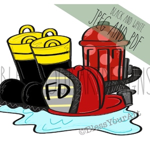 Door Hanger Template: Fireman Hanger| door hanger template, Digital Download, Instant Download, Door Hanger Pattern