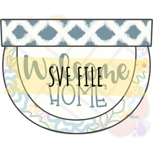 Door Hanger SVG- Welcome Home Digital Download, Welcome Sign SVG, Laser Cut File, Glowforge SVG, Door Sign Cut File, Spring