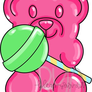 Door Hanger Template: Gummy Bear door hanger template, Digital Download, Instant Download, Door Hanger Pattern