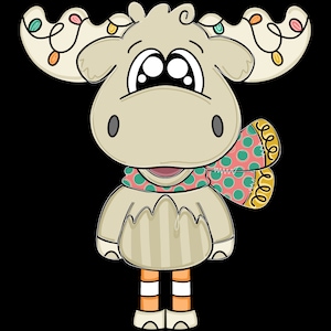 Door Hanger Template: Ribbon Leg Moose| door hanger template, Digital Download, Instant Download, Door Hanger Pattern