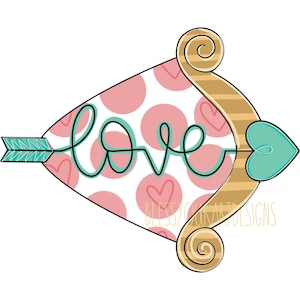 Door Hanger Template: LOVE Arrow| door hanger template, Digital Download, Instant Download, Door Hanger Pattern