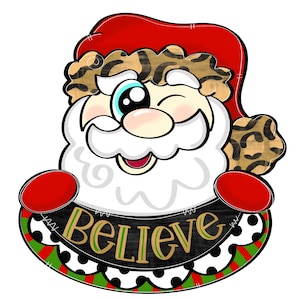 Door Hanger Template: Santa Believe| door hanger template, Digital Download, Instant Download, Door Hanger Pattern