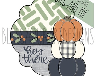 Door Hanger Template: Pumpkin Door Hanger Template, Digital Download, Instant Download, Door Hanger Pattern