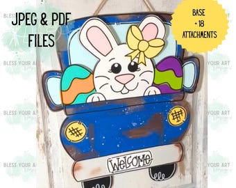 Door Hanger Template: Truck Base +18 Attachments, Door Hanger Template, Digital Download, Instant Download, Door Hanger Pattern