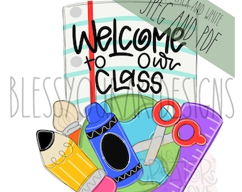 Door HangerTEMPLATE: Classroom Door Hanger Template, School Door Hanger Template, First Day of School Door Hanger Template, Classroom Sign