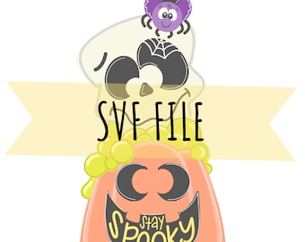 Door Hanger SVG- Halloween Stack Digital Download, Welcome Sign SVG, Laser Cut File, Glowforge SVG, Door Sign Cut File