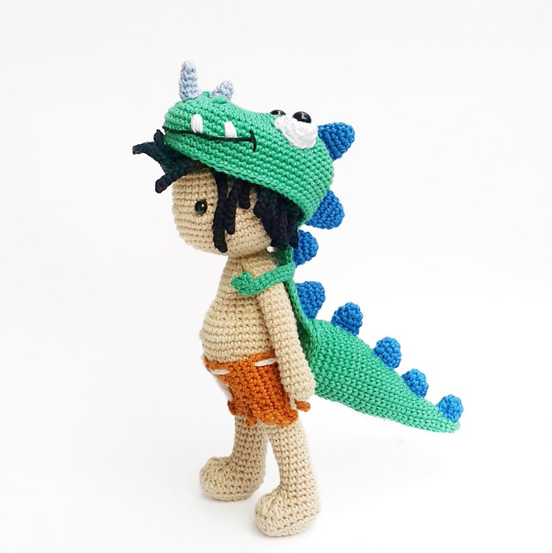 Teo the Cave Boy Amigurumi Pattern image 0