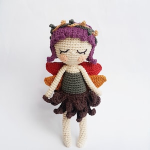 Amber the Fall Fairy DIY Amigurumi Crochet Doll Toy PDF Pattern