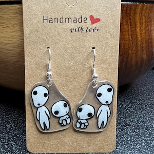 Kodama, Tree Spirits, Princess Mononoke Earrings