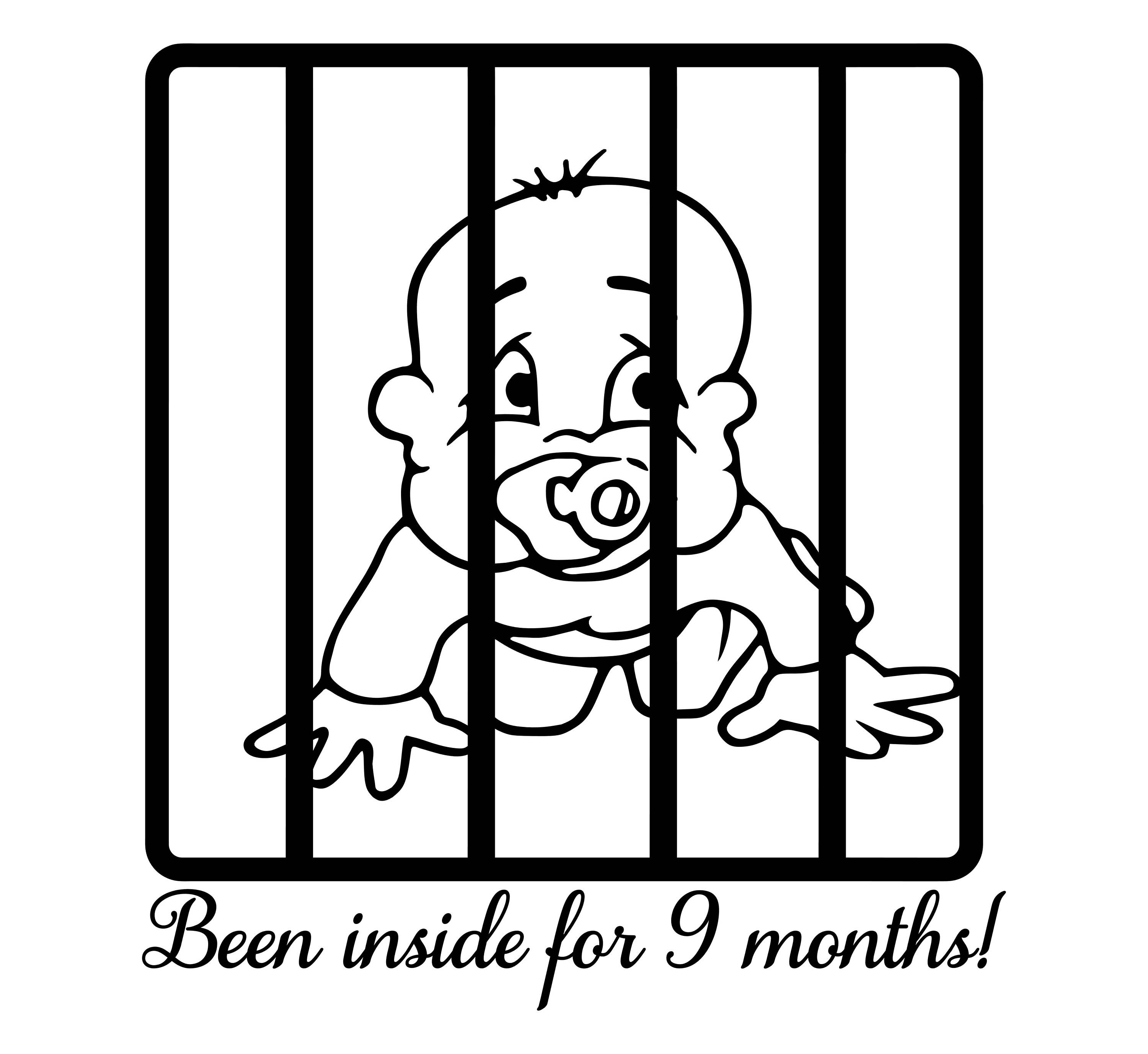 Baby Behind Bars Been Inside for 9 Months SVG PNG JPG Pdf Dxf - Etsy UK Baby Behind Bars Been Inside for 9 Months SVG PNG JPG Pdf Dxf - Etsy UK