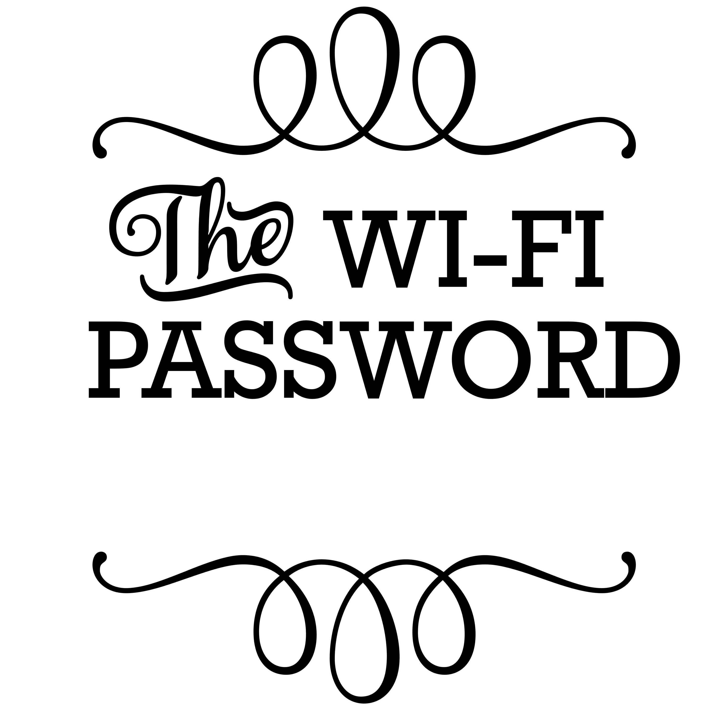 The Wifi Password SVG PNG JPG Pdf Dxf Digital File Download Etsy Finland