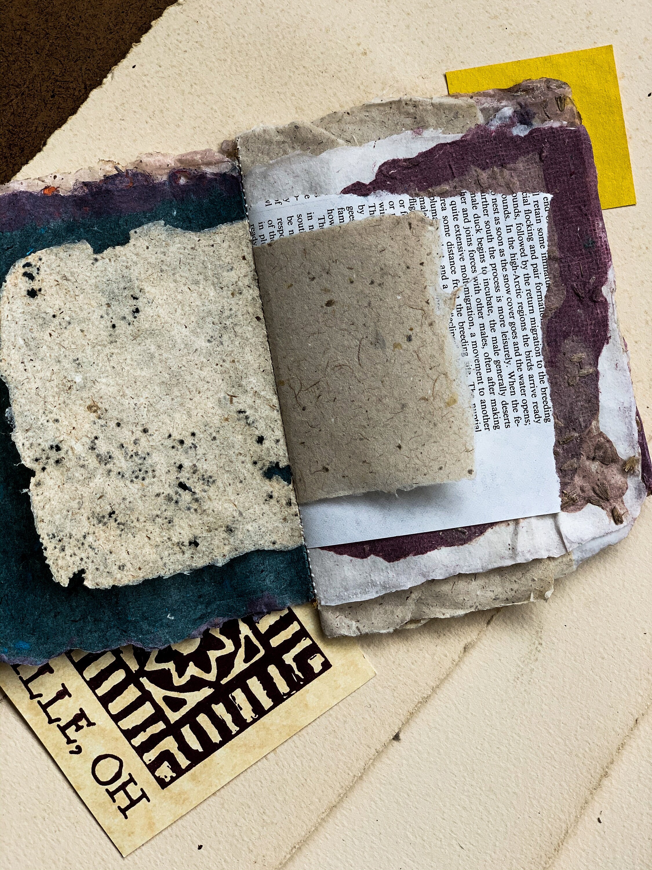 Unique Handmade Book with Lovely Deckled Edge and Layered Etsy