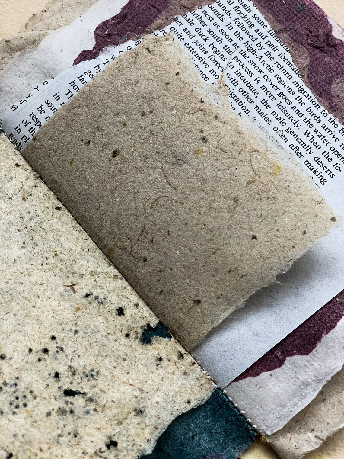 Unique Handmade Book with Lovely Deckled Edge and Layered Etsy