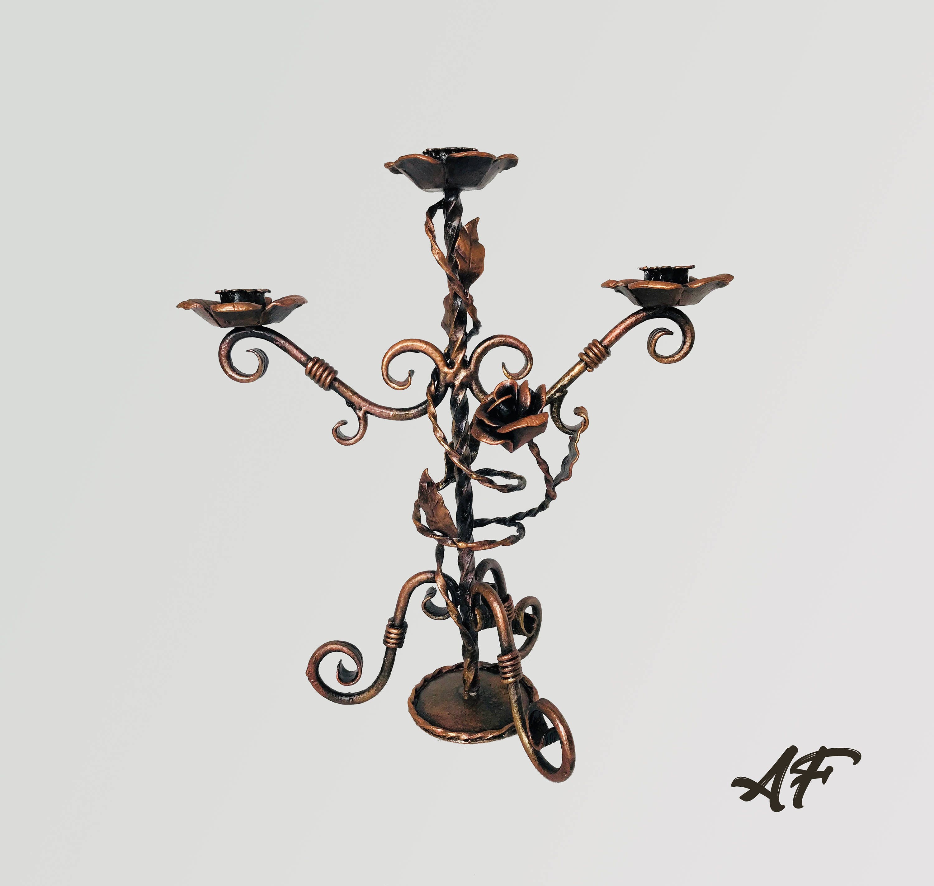 Tall Candelabra Candlestick wrought iron Metal Candelabrum Etsy