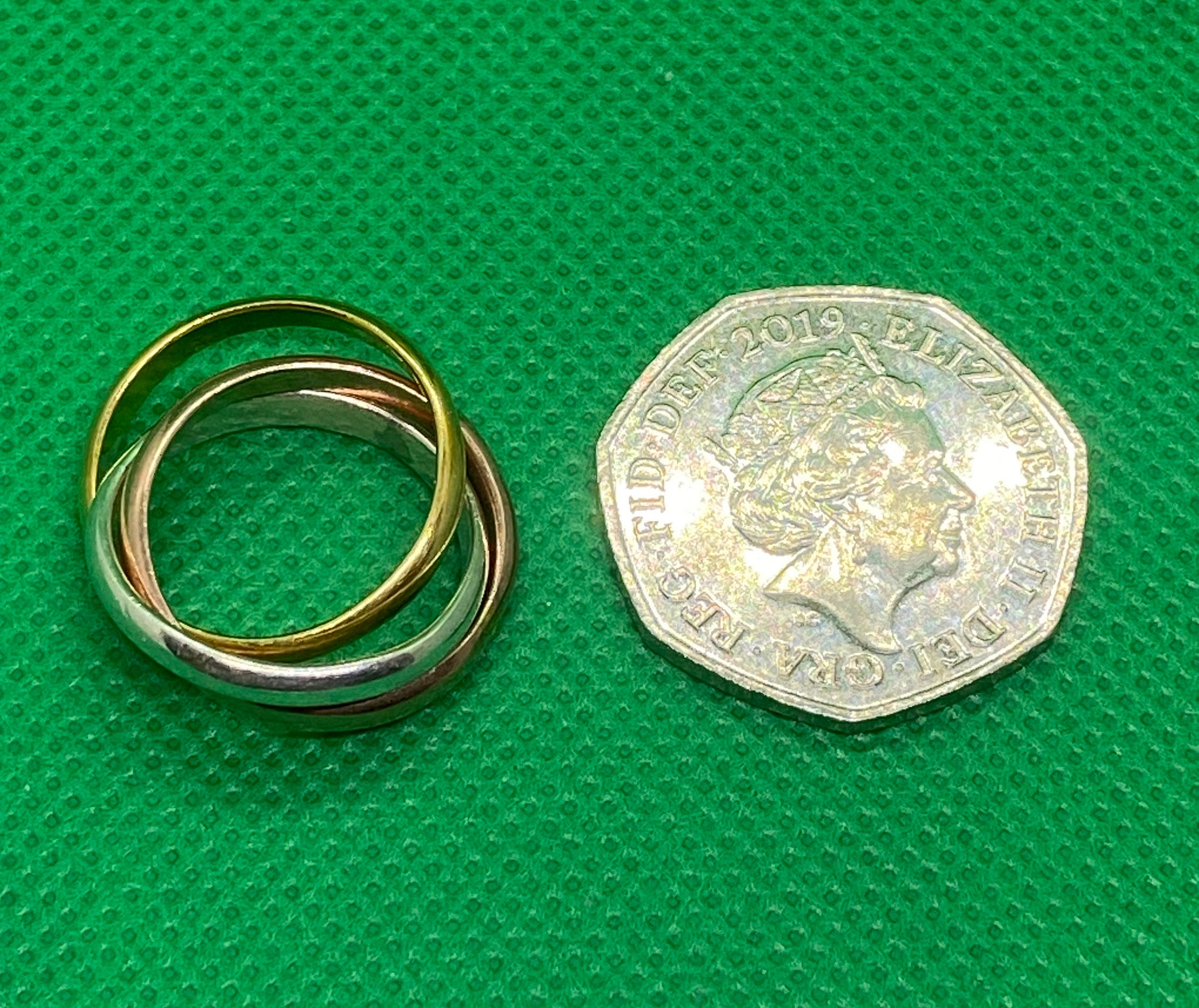 925 Sterling Silver 3mm Tricolour Russian Wedding Ring Etsy UK