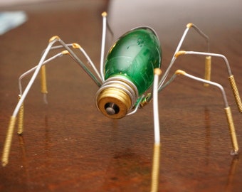 Color Light Bulb Metal Spider