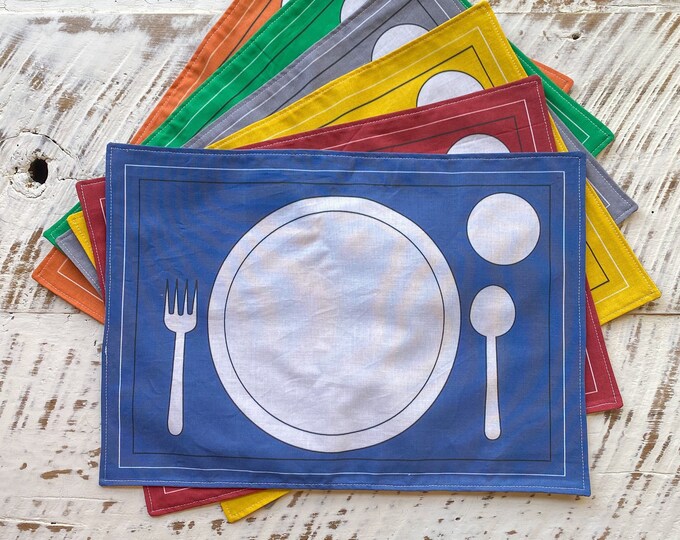Childrens Placemats Montessori Placemats Montessori Place Setting Etsy
