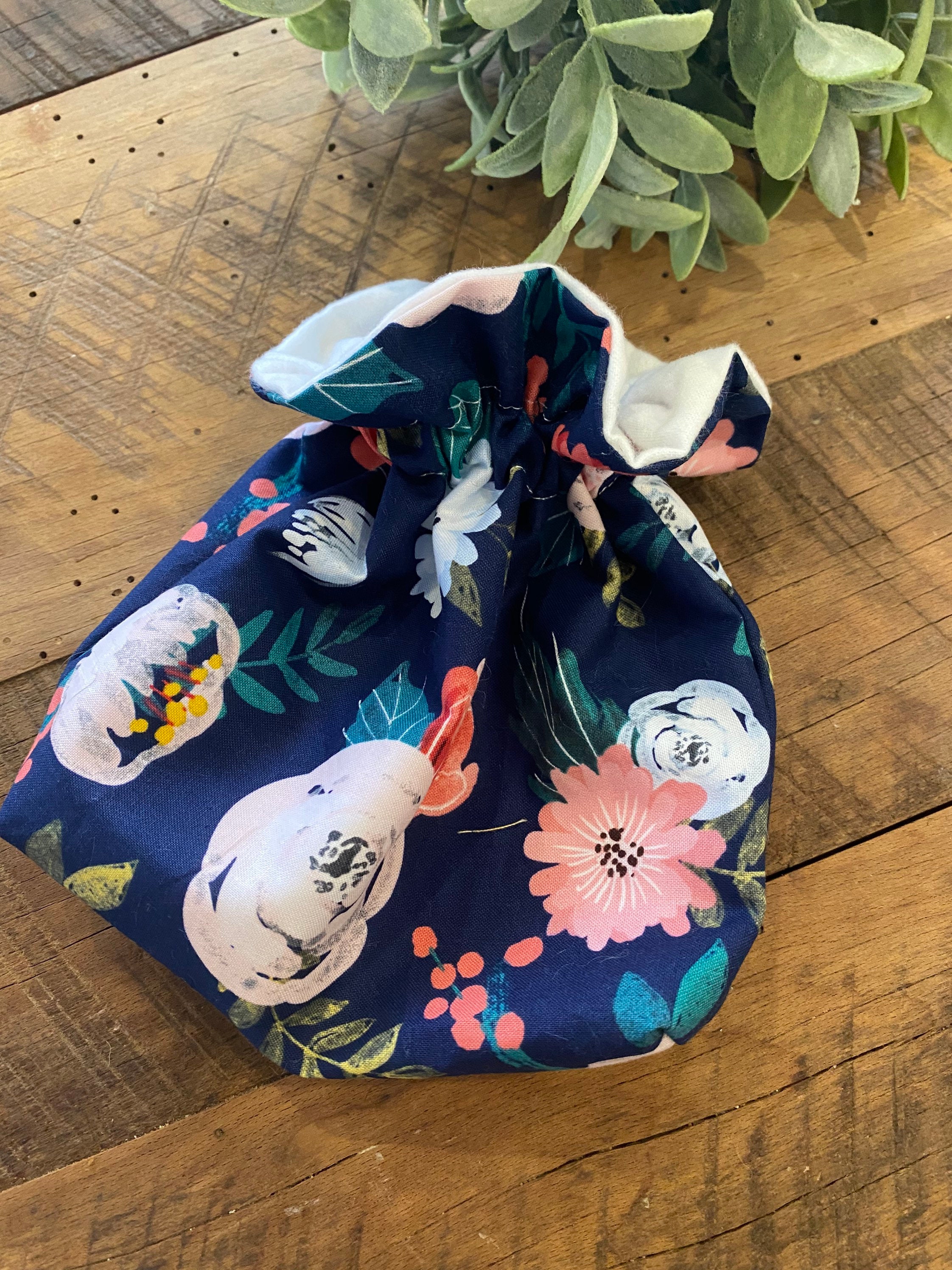 Montessori Mystery Bag Navy Floralelastic Mystery Bag Etsy