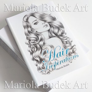 Zestaw Hair Inspirations | Mariola Budek - Kolorowanka | Kolorowanki dla dzieci 28 stron Ilustracja w skali szarości Wydruk wysokiej jakości Papier twardy
