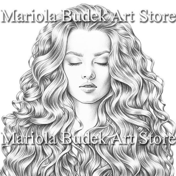 Before The Storm | Mariola Budek - Premium Coloring Page | Printable Adult Colouring Pages Book Instant Download Grayscale Illustration PDF