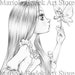 Peter Pan | Mariola Budek - Coloring Page | Printable Adult Kids Cute Fantasy Fairy Colouring Pages Instant Download Grayscale Illustration