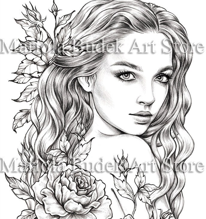 PDF Titania Coloring Page Printable Adult Colouring Pages Book Download