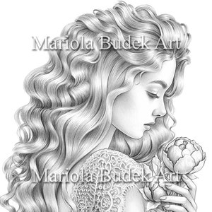 The Power of Infinity Mariola Budek Premium Coloring Page Printable Adult Colouring Pages Book Download Grayscale Ilustration PDF JPG zdjęcie 1