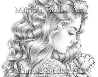 The Power of Infinity | Mariola Budek - Premium Coloring Page | Printable Adult Colouring Pages Book Download Grayscale Ilustration PDF JPG