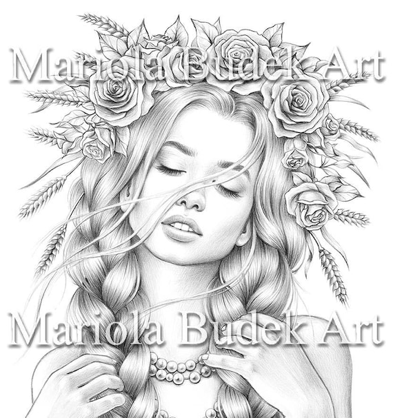 Mariola Budek Mother of the Little Dragon Printable Adult Colouring ...