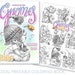 Baby Gnomes | Mariola Budek - Coloring Book | Printable Adult Kids Cute Colouring Pages Instant Download Grayscale Summer Illustration PDF