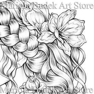 Chaplet Mariola Budek Premium Coloring Page Printable Adult Colouring Pages Book Instant Download Grayscale Illustration PDF image 4