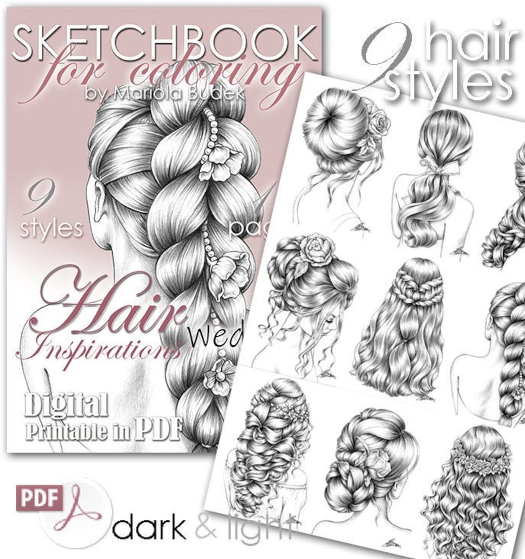Hair Inspirations Wedding Mariola Budek Sketchbook - Etsy Hair Inspirations Wedding Mariola Budek Sketchbook - Etsy