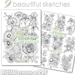 Flower Inspirations | Mariola Budek - Sketchbook | Printable Adult Coloring Pages Book Instant Download Grayscale Flowers Fauna Illustration 