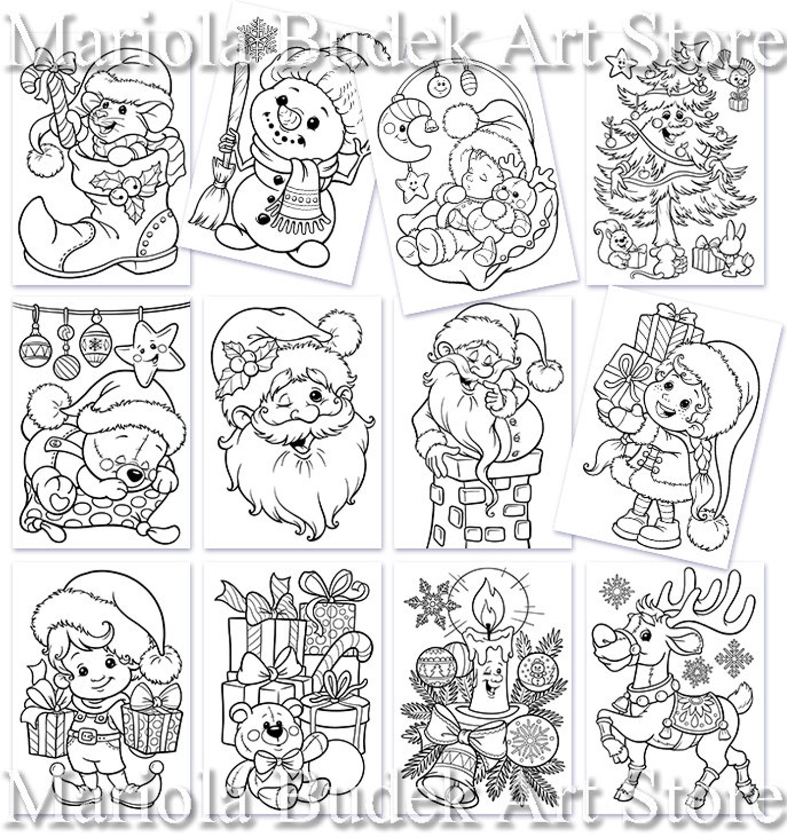 My First Christmas Mariola Budek Coloring Book Printable