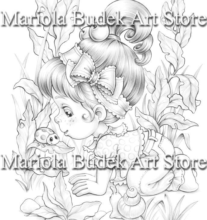 Ladybird Mariola Budek Coloring Page Printable Adult Etsy