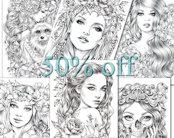 Coloring Pages 6 pack of Premium Art | 50% off