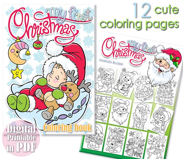 My First Christmas Mariola Budek Coloring Book Printable