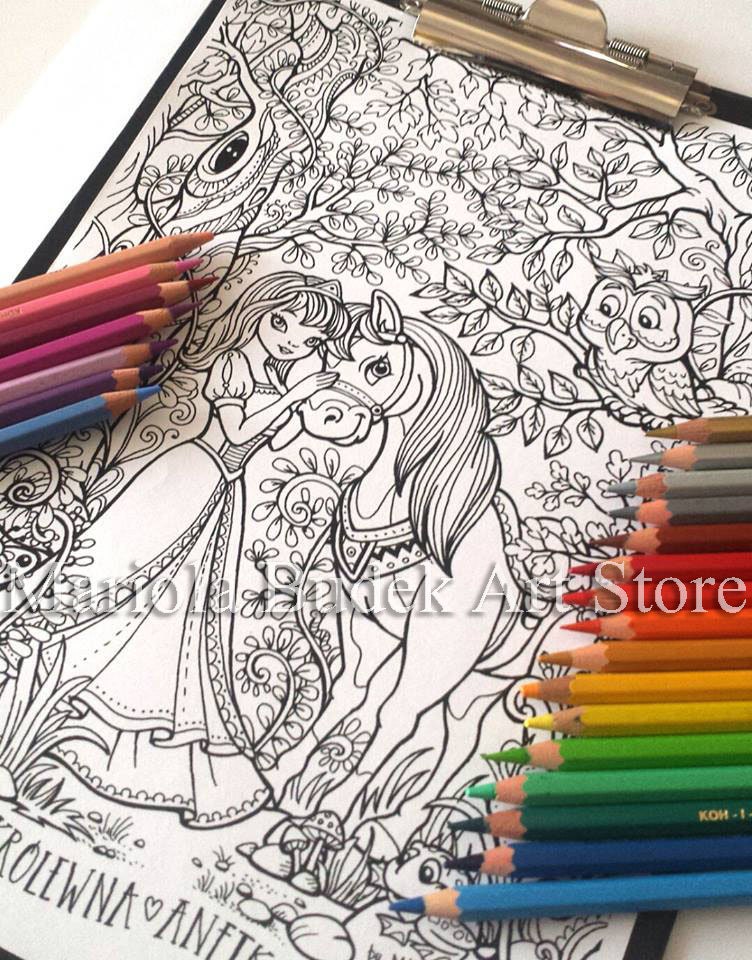 Queen Anette | Mariola Budek - Coloring Page | Printable Adult ...