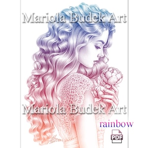 Le pouvoir de l'infini Mariola Budek Coloriage premium Livre de pages à colorier imprimables pour adultes à télécharger au format PDF JPG image 5