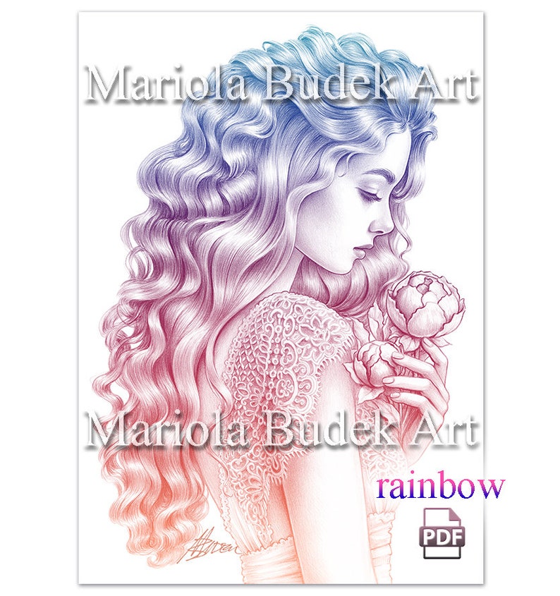 The Power of Infinity Mariola Budek Premium Coloring Page Printable Adult Colouring Pages Book Download Grayscale Ilustration PDF JPG zdjęcie 5