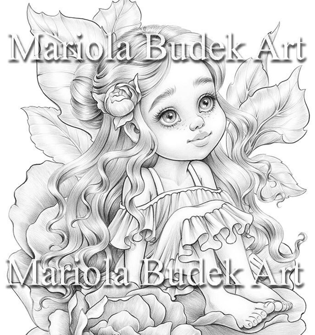 Thumbelina | Mariola Budek - Coloring Page | Printable Adult Kids Cute ...