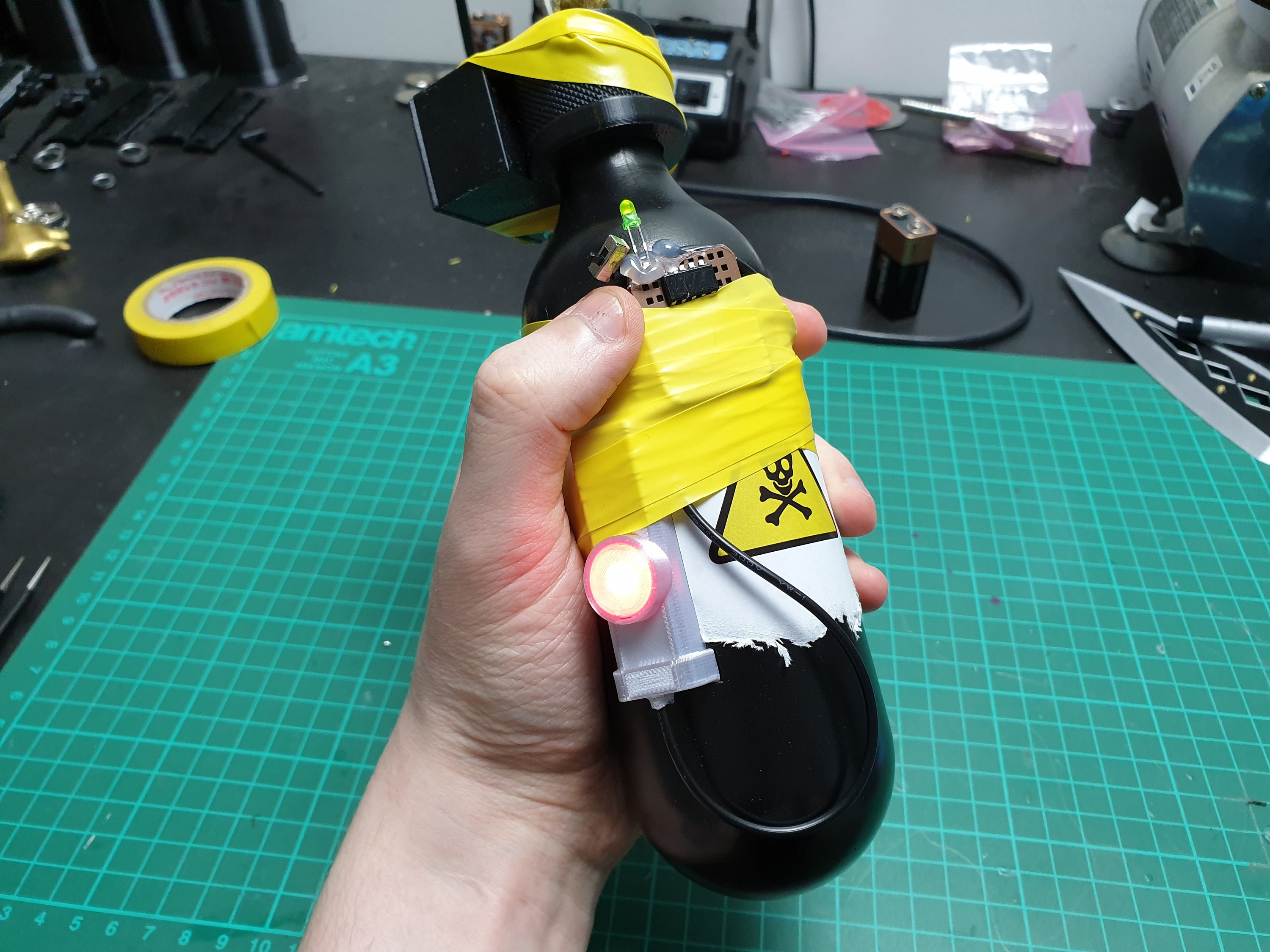 Smoke Elite Gas Canister R6S Cosplay Prop 3D Printed