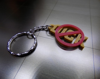 Don&#39;t be a D*ck Keyring | 3D Printed - Accessories - DB