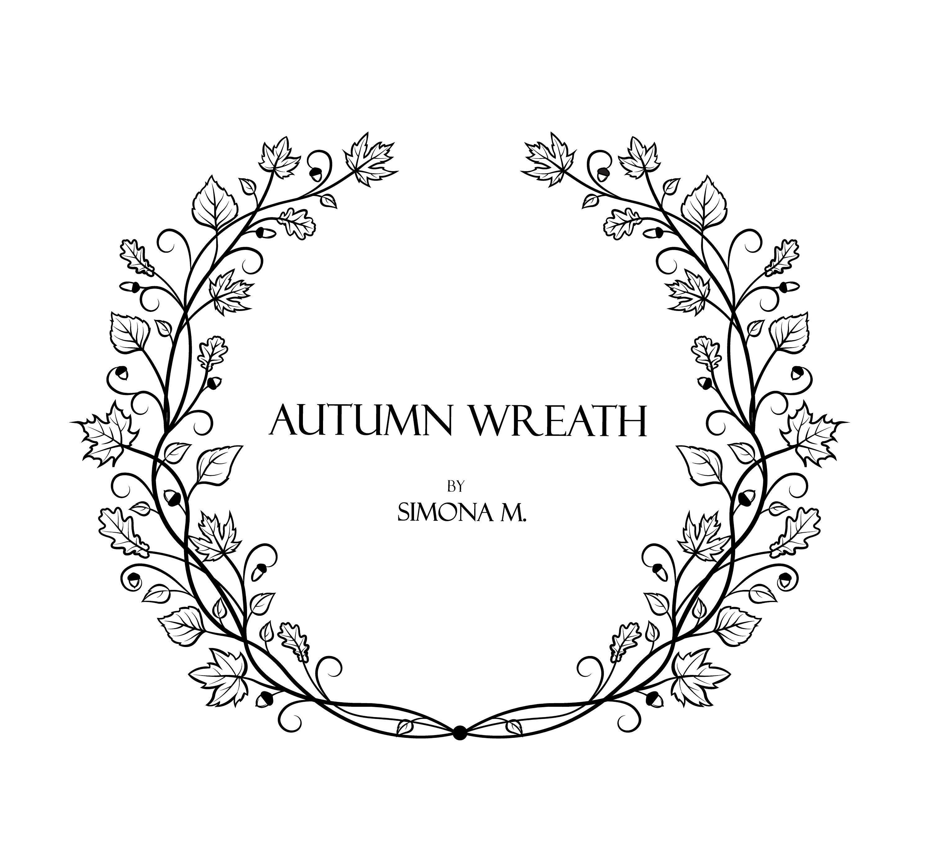 Autumn Leaf Wreath Hand Drawn LOGO Art/clipart/vector/svg/png - Etsy