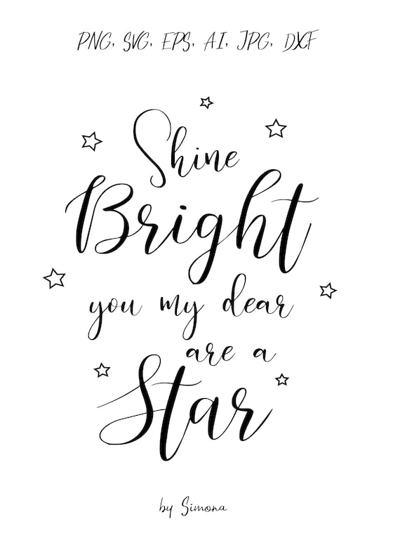 【メッセージアート】★GET YOUR SHINING STAR★ Youre A Shining Star Embroidery Design | EmbroideryDesigns.com