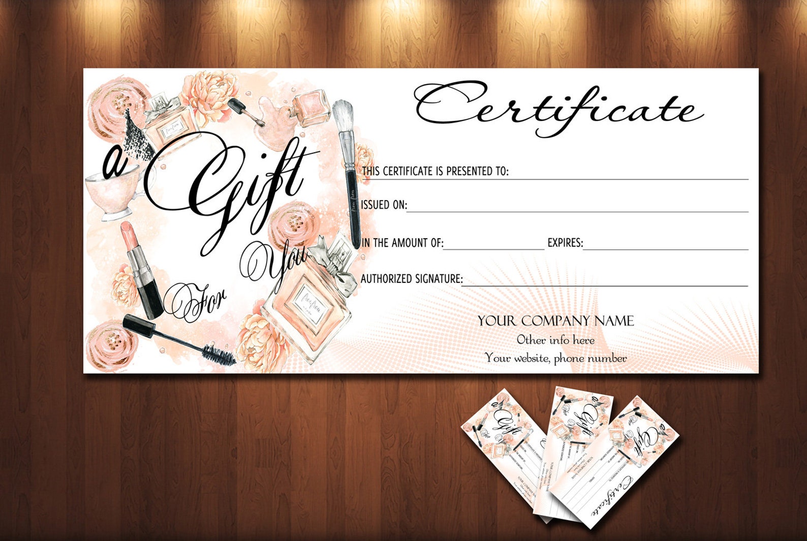 Makeup Beauty Salon Gift Certificate Printable Gift Editable Etsy Makeup Beauty Salon Gift Certificate Printable Gift Editable Etsy
