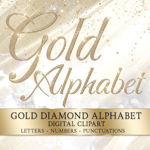 Gold Alphabet PNG, Gold Cursive Letters, Sparkling Gold Letters