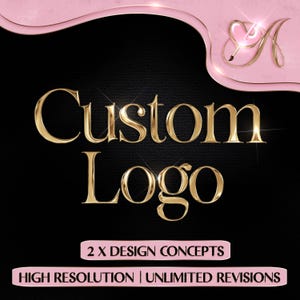 Custom Logo Design Feminine Elegant Luxury Branding for Small Business