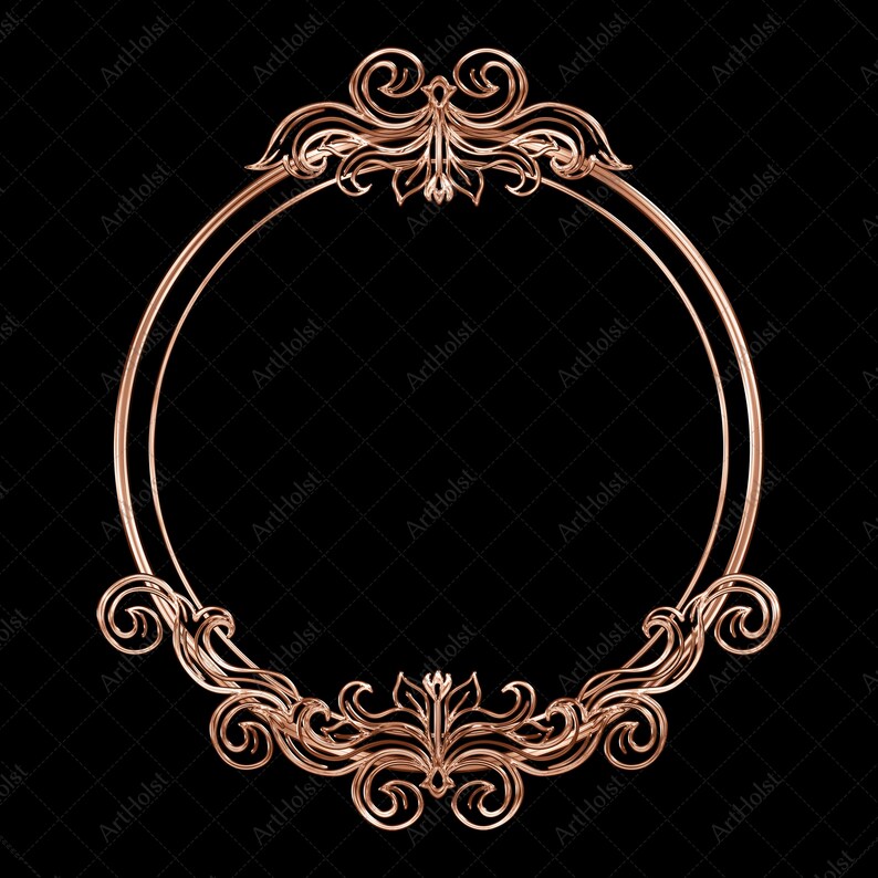 Broze Border Bronze Metal Frames Clipart | Decorative Borders for Invitations ...
